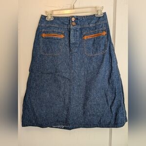 Vintage 1970s Maverick denim skirt